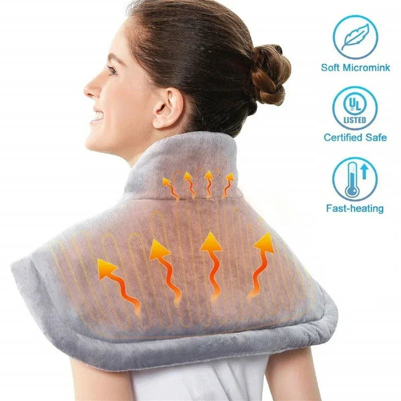 CozyRelief™ Deep-Pressure Relief Wrap: Heated Weighted Therapy for Neck & Shoulders