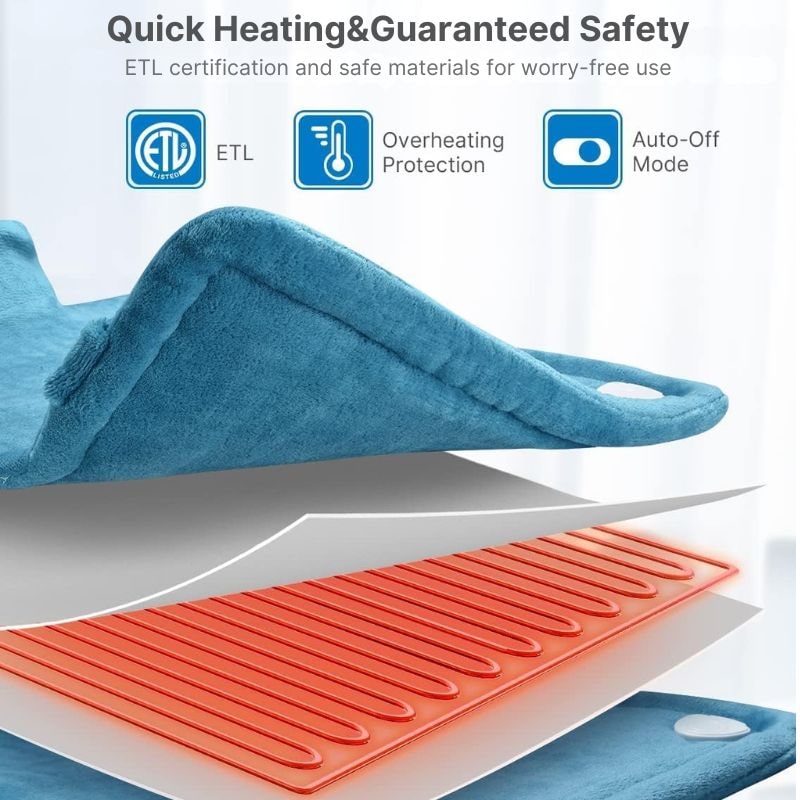 CozyRelief™ Deep-Pressure Relief Wrap: Heated Weighted Therapy for Neck & Shoulders